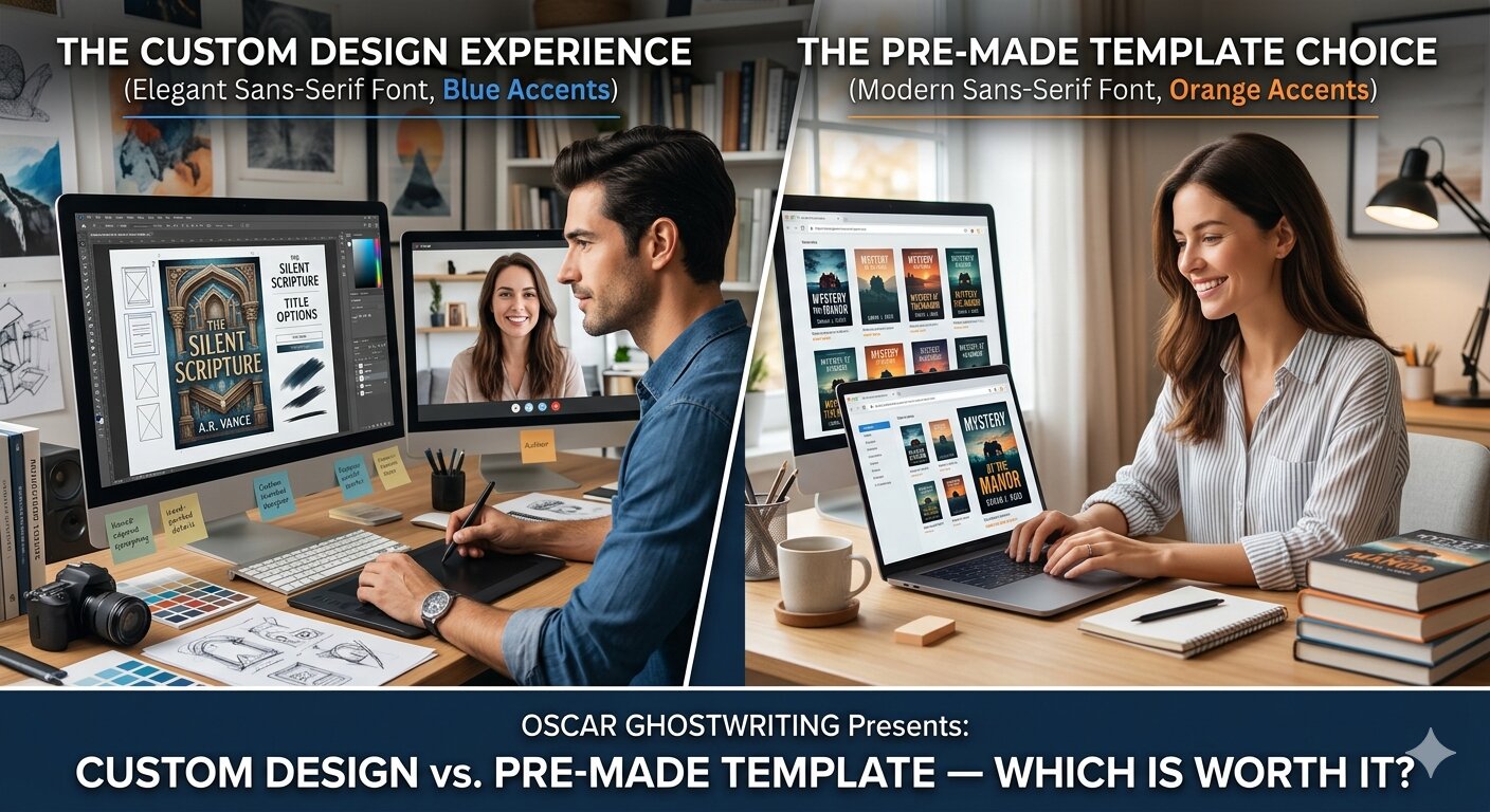 Custom Book Cover Design vs. Pre-Made Templates